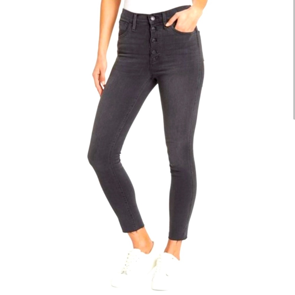 Madewell 9" high-Rise Button Front High Waist Skinny Jeans